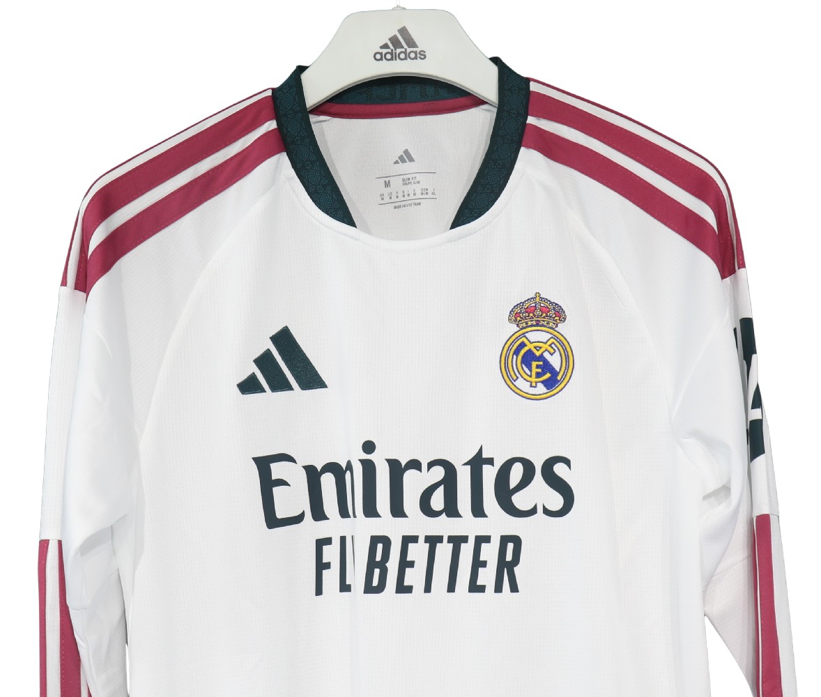 26/27 Real Madrid Home Fan Version Long Sleeve Cheap Replica Football Shirt