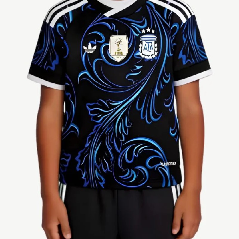 2026 Argentina Away Kid's Soccer Kit World Cup Replica Jersey