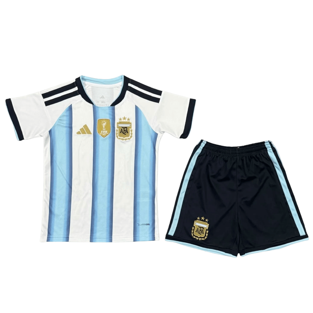 2026 Argentina Home Kid's Kit World Cup Replica Soccer Shirt