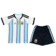 2026 Argentina Home Kid's Kit World Cup Replica Soccer Shirt