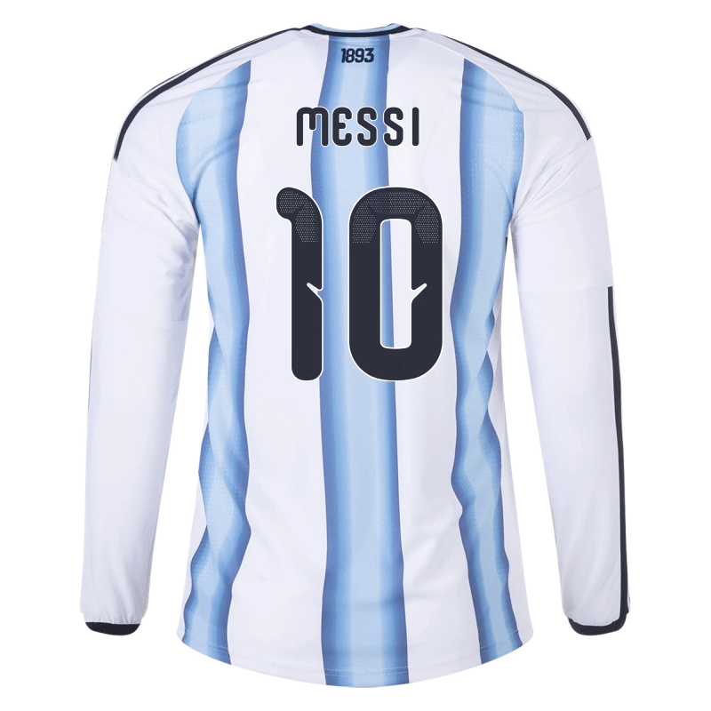 2026 Lionel Messi Home Long Sleeves Argentina Jersey Player Version Cheap Replica World Cup 