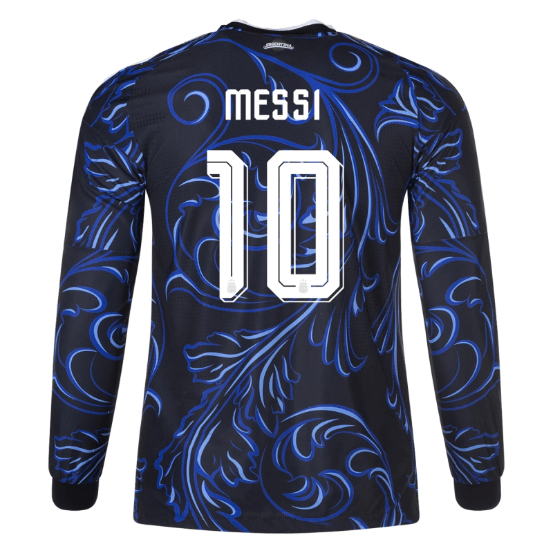 2026 Lionel Messi Away Long Sleeves Argentina Jersey Player Version Cheap Replica World Cup 