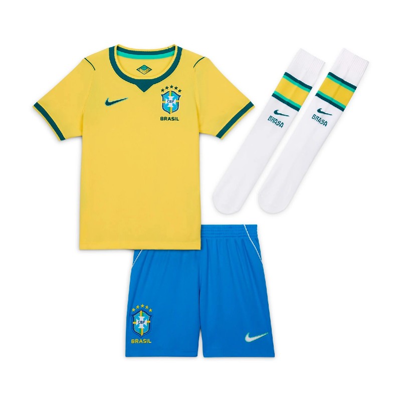 2026 Brazil Home Kid's Soccer Kit World Cup Replica Jersey