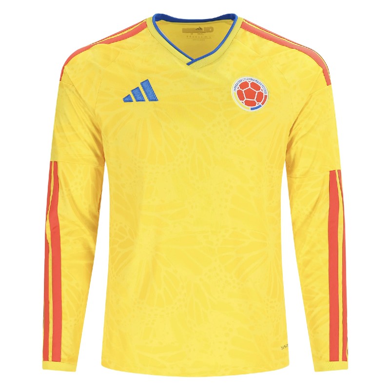 2026 Colombia Home Long Sleeves Jersey Fan Version Cheap Replica World Cup Soccer Shirt 