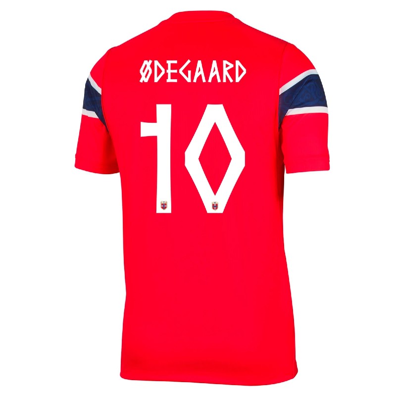 2026 Martin Ødegaard Norway Home Jersey Fan Version Cheap Replica World Cup Shirt