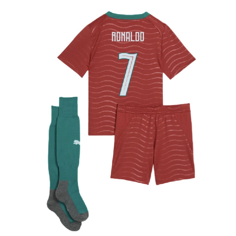 2026 Cristiano Ronaldo Portugal Home Kid's Kit World Cup Replica Soccer Shirt