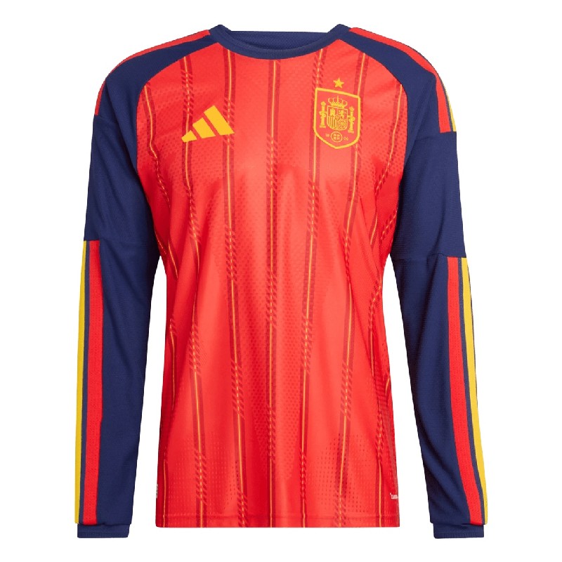 2026 Spain Home Long Sleeves Jersey Player Version Cheap Replica World Cup Shirt