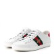 GUCCI Calfskin Ayers Bee Embroidered Womens Ace Sneakers 38 White Green GUCCI Calfskin Ayers Bee Embroidered Womens Ace Sneakers 38 White Green